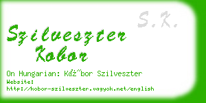 szilveszter kobor business card